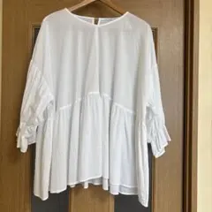 season reason シーズンリーズン 長袖 フリル ブラウス サイズLL