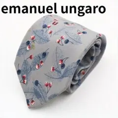 emanuel ungaro ネクタイ ボタニカル さくらんぼ 青い葉 結婚式のサムネイル