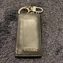 DIESEL ブラック 本革 レザーキーケース イエロー ディーゼル