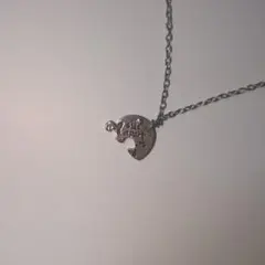 ハート形 3分割風 ネックレス ペア 友達 カップル