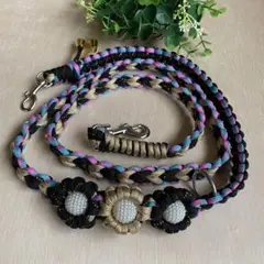 ハート編み　カフェリード ハンドメイド　パラコード