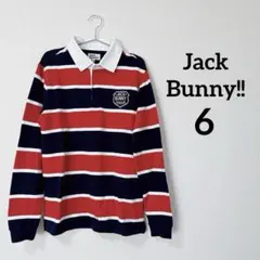 ジャックバニー メンズ 長袖 ポロシャツ ラガーシャツ風 ボーダー 6