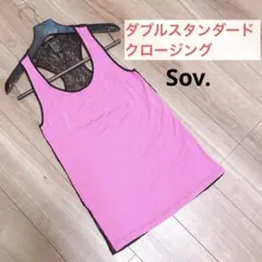 未使用品　ダブルスタンダードクロージング　レースバック ピンク タンクトップ