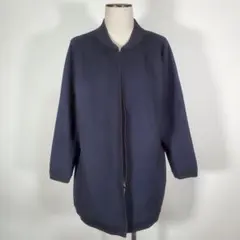 Rose.H レディース カーディガン 長袖 紺 黒 ボタンレス シンプル L