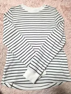 ハニーズ　CINEMACLUB　あったか素材　トップス　長袖ニット　ボーダー　M