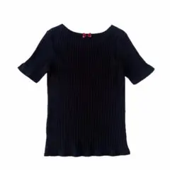 美品 ブルーレーベルクレストブリッジ リブニット カットソー リボン