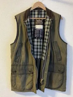 英国製BarbourバブアーWESTMORLAND オイルド ベスト カーキ