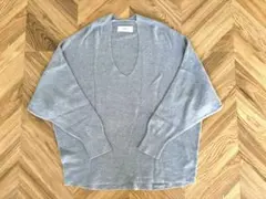 AZUL グレー Vネック 薄手 ニットセーター サイズS