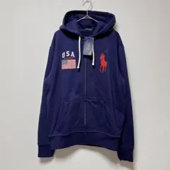 S*️様 【新品】ラルフローレン　ビッグポニー　ダブルジップパーカー　国旗　US