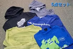 男児５点セット 130cm-140cm パーカー2点、カットソー3点