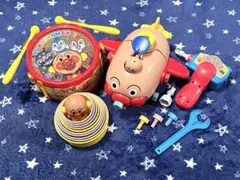 アンパンマン おもちゃセット （ドラム・積み重ねカップ・ねじねじDIYおもちゃ）
