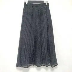 earth music&ecology ドット プリーツ ロングスカート