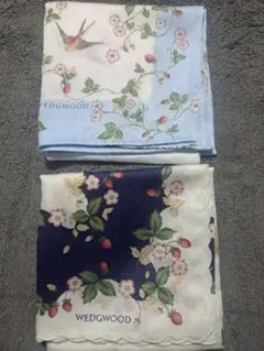 WEDGWOOD 花柄ハンカチ 2色セット