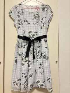 花柄ワンピース・リボン付き(パターンフィオナ)
