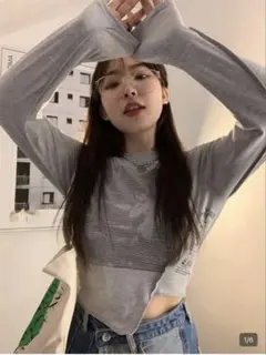 【中古品】【SHEIN】クロップシャツ　※４月中に処分予定