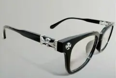 伊達メガネ シルバー ブラック y2k サングラス opium クロムハーツ 3