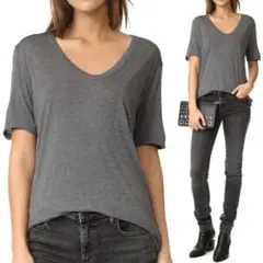 T by Alexander Wang スクープネックTシャツ 半袖 S グレーのサムネイル