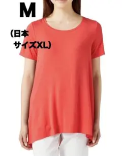 Aラインシルエット Tシャツ スクープネック 大きいサイズ 半袖 レディース