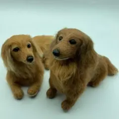 羊毛フェルト犬　ミニチュアダックスフンド