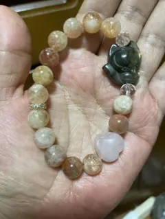 天然石ブレスレット 狐ラブラドライト パワーストーン