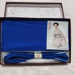 帯揚げ・帯締めセット　青色　絹