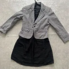 レディース フォーマル スーツジャケットとドレスのセット 13AR ブラック