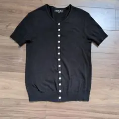 agnès b. 黒 半袖カーディガン サイズ3