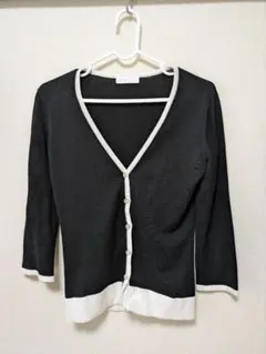 カーディガン　七分丈　ニット　ボレロ　上着　羽織　 Vネック
