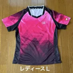 JUIC ジュイック 卓球 Vチェック レディース Ｌ　ゲームシャツのサムネイル