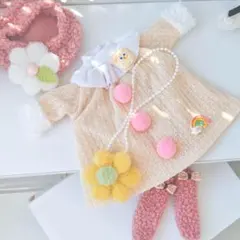 1/6 BJD ドール服 帽子 ワンピースセット 可愛い ピンク 着せ替え服
