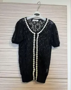 DORALICE レース編みカーディガン　黒　38