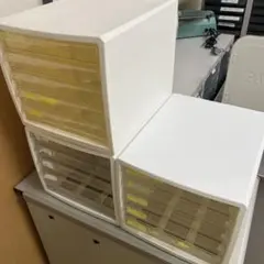 ホワイトプラスチック製6段引き出しケース
