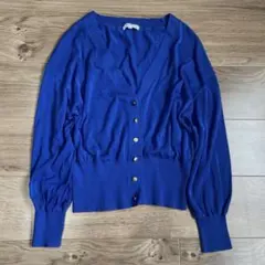 【美品】PLST 青 Mサイズ 長袖カーディガンのサムネイル