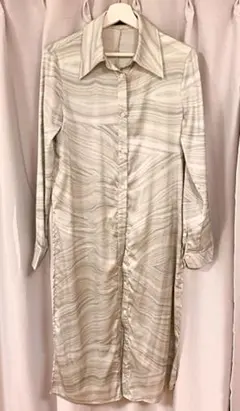 shein ✴︎ マーブルロングシャツカーディガン