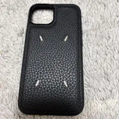 iPhone 13/14用 ブラックレザー風ケース