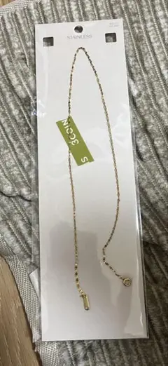 3COlNS スリーコインズ　ゴールド ステンレス チェーンネックレス
