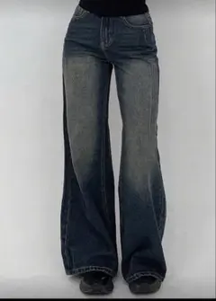 DAZY ワイドストレートデニム　S