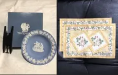 WEDGWOOD ミニプレート飾り皿スタンド付き ティーマット、コースター