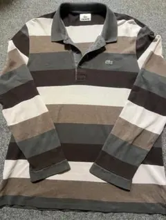 【1990s~フランス製】LACOSTE フレンチラコステ　ボーダー長袖ポロ　5