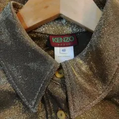 KENZO未使用シャツ　L　ラメブロンズゴールド　定価￥45000のサムネイル
