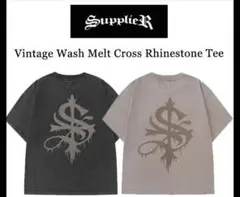 supplier Vintage Wash Rhinestone Tee