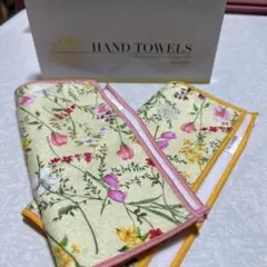 ミネラル 花柄 マイクロファイバー ハンドタオル