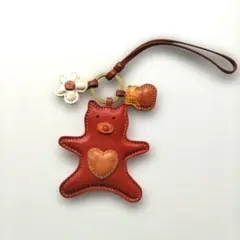 genten ゲンテン　レザーチャーム　キーホルダー　クマ