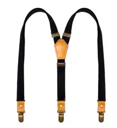 サスペンダー Y型 20mm 3クリップ 男女兼用 吊りバンド