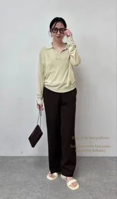 Sheer polo knit pulloverのサムネイル