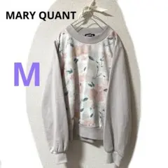 MARY QUANT マリクワ　花柄トレーナー レトロ　グレージュ　裏毛のサムネイル