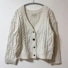 todayful ケーブルニットカーディガン