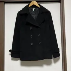 ジャイロ　ブラックピーコート　pコート　ショート丈　クリーニング済み