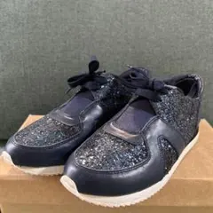 KISCO ネイビー グリッター スニーカー　23cmのサムネイル