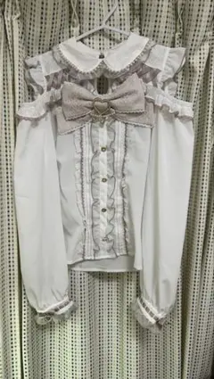 LIZLISA BIGリボンオープンショルダーブラウス